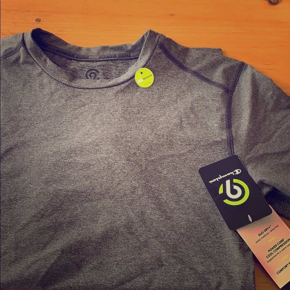 Men’s small compression workout shirt.